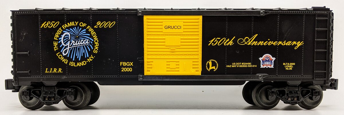 Lionel 6-52186 O Gauge NLOE GRUCCI 150th Year Anniversary Boxcar #2000 LN/Box