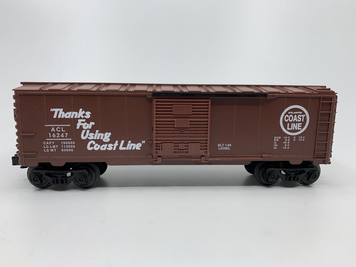 Lionel 6-16247 O Gauge Atlantic Coast Line Single-Door Boxcar LN/Box