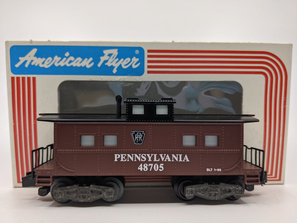 American Flyer 6-48705 S Scale Pennsylvania Square Window Caboose LN/Box
