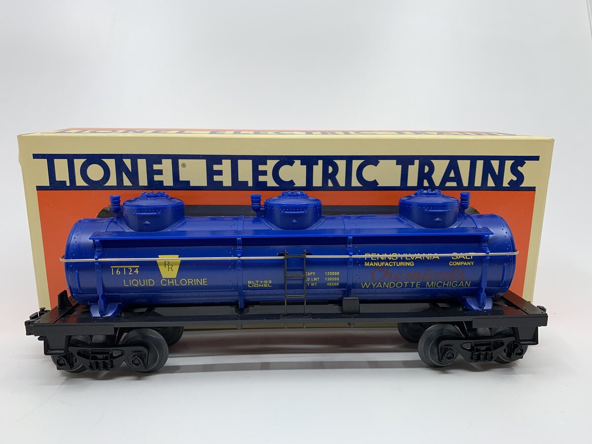 Lionel 6-16124 O Gauge Pennsylvania Salt 3-Dome Tank Car LN/Box