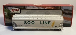 Atlas 1451-2 HO Scale Soo Line ACF 4650 3-Bay Centerflow Hopper #74213 LN/Box