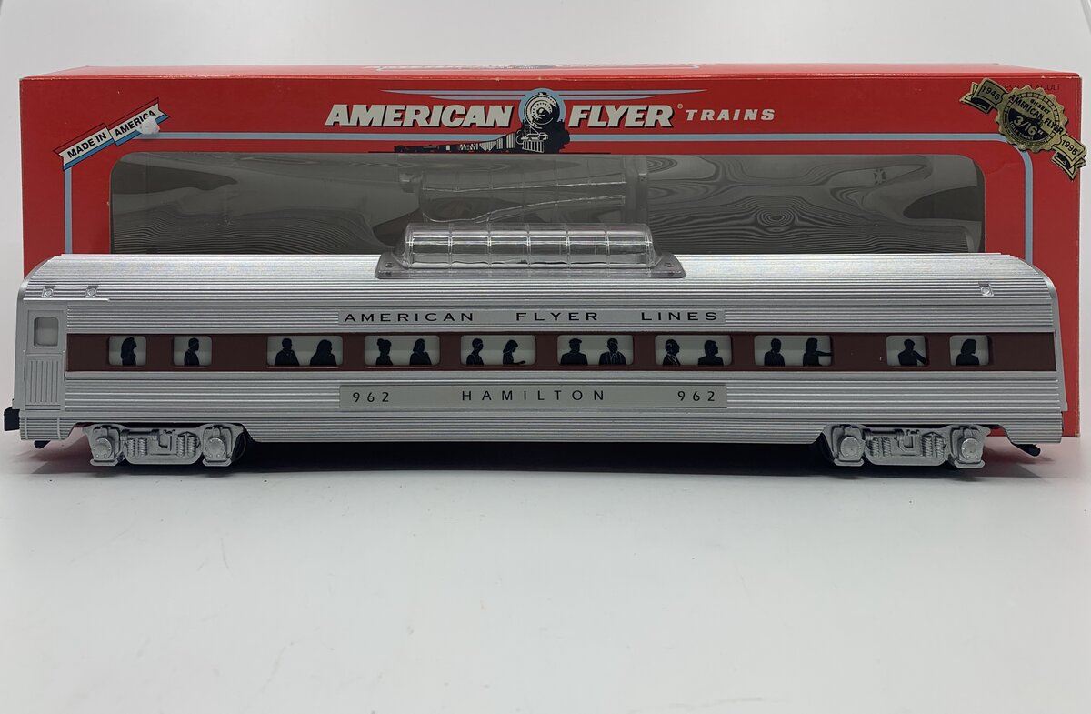 American Flyer 6-48942 S Scale AFL Silver Flash Hamilton Vista Dome #962 LN/Box