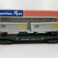 American Flyer 4-9005 S Gauge New York Central Flatcar with Vans NIB