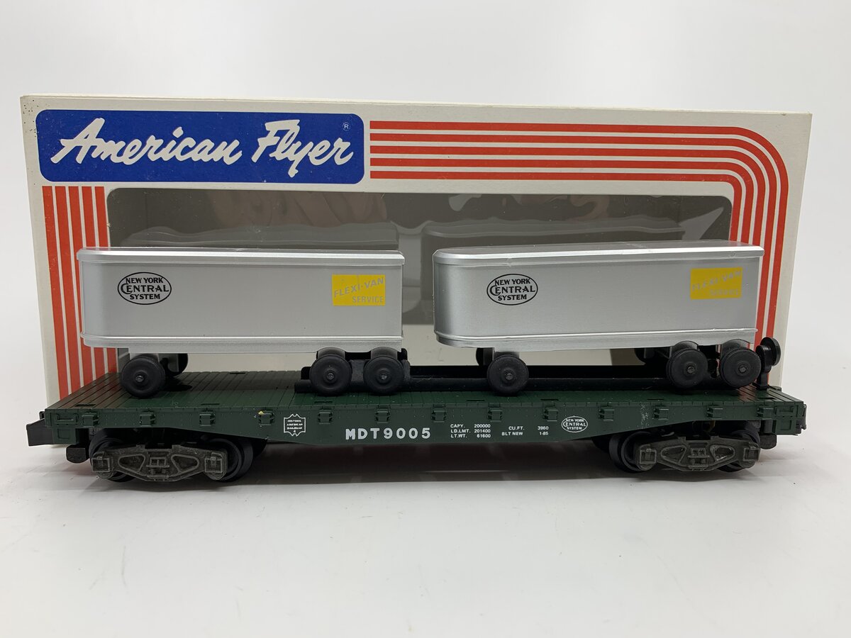 American Flyer 4-9005 S Gauge New York Central Flatcar with Vans #9005 LN/Box