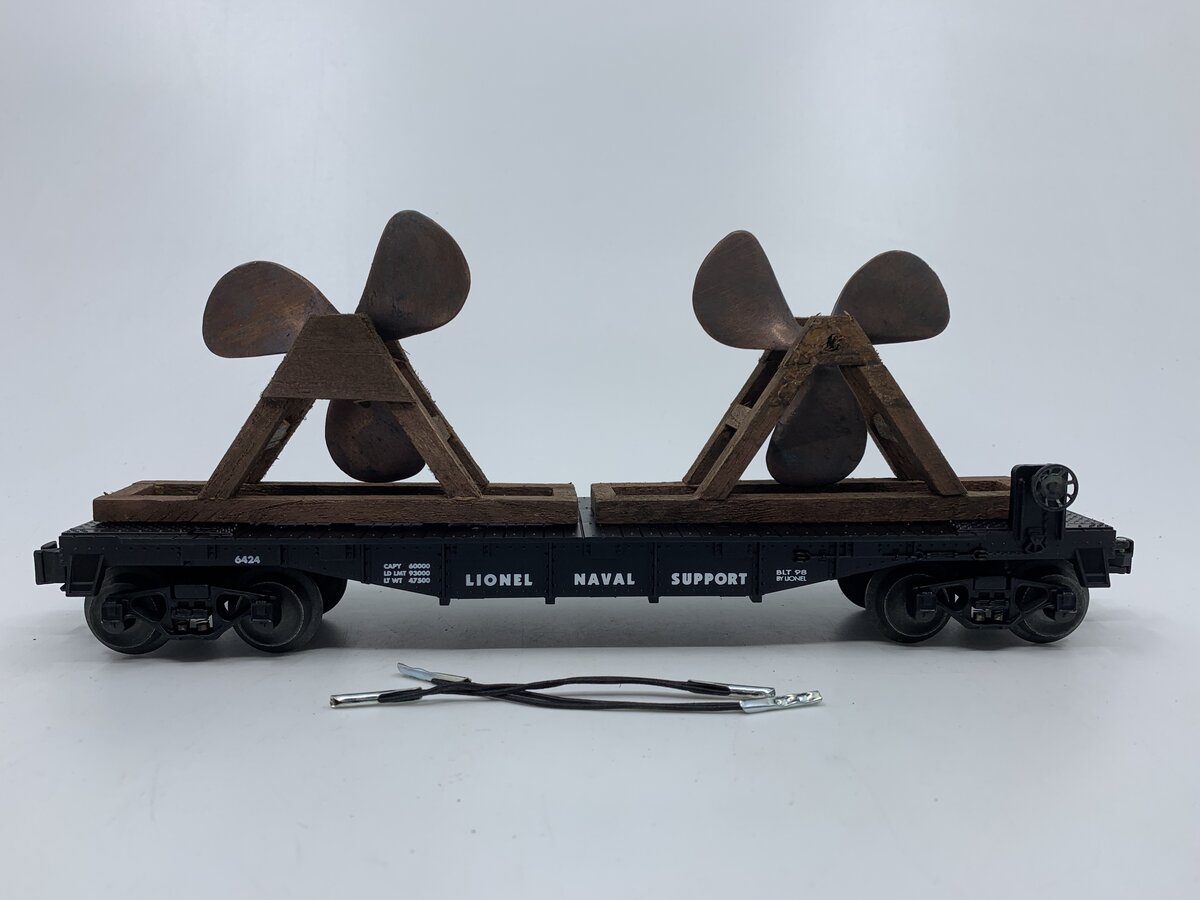 Lionel 6-36016 O Gauge Lionel Naval Support Flatcar w/ Propellers #6424 NIB