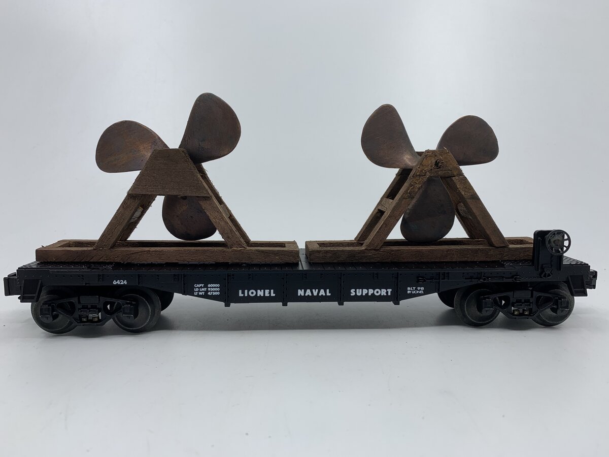 Lionel 6-36016 O Gauge Lionel Naval Support Flatcar w/ Propellers #6424 NIB