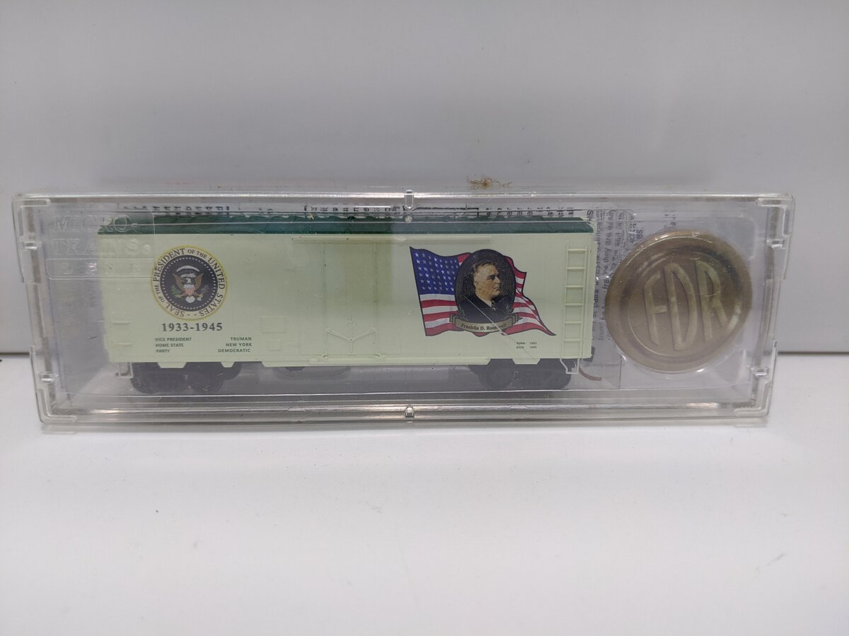 Micro-Trains 07400130 N Franklin D. Roosevelt 40' Plug Door Boxcar #1933-1945 LN/Box