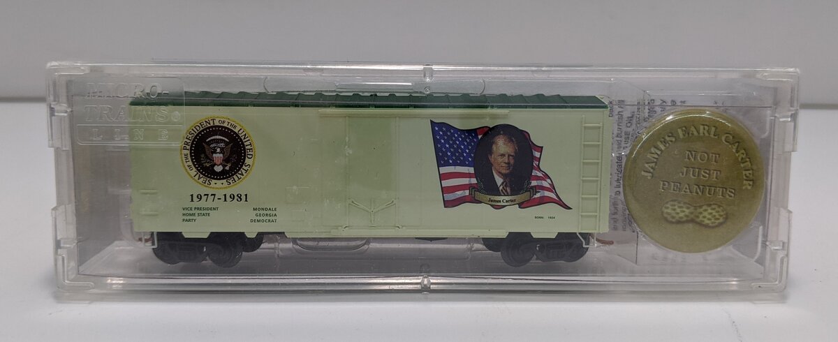 Micro-Trains 07400114 N Jimmy Carter 40' Plug Door Boxcar #1977-1981 w/Ladders EX/Box