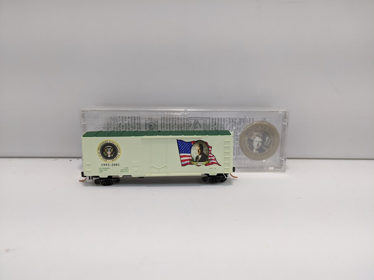 Micro-Trains 07400132 N Scale William "Bill" J Clinton 40' Boxcar #1993-2001 LN/Box