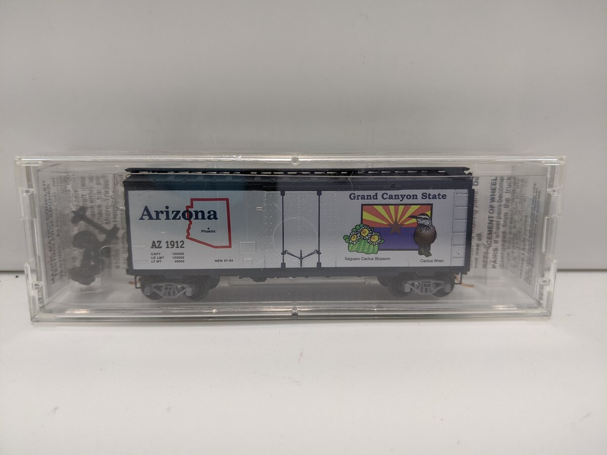 Micro-Trains 02100381 N Scale Arizona State 40' Standard Plug Door Boxcar #1912 LN/Box