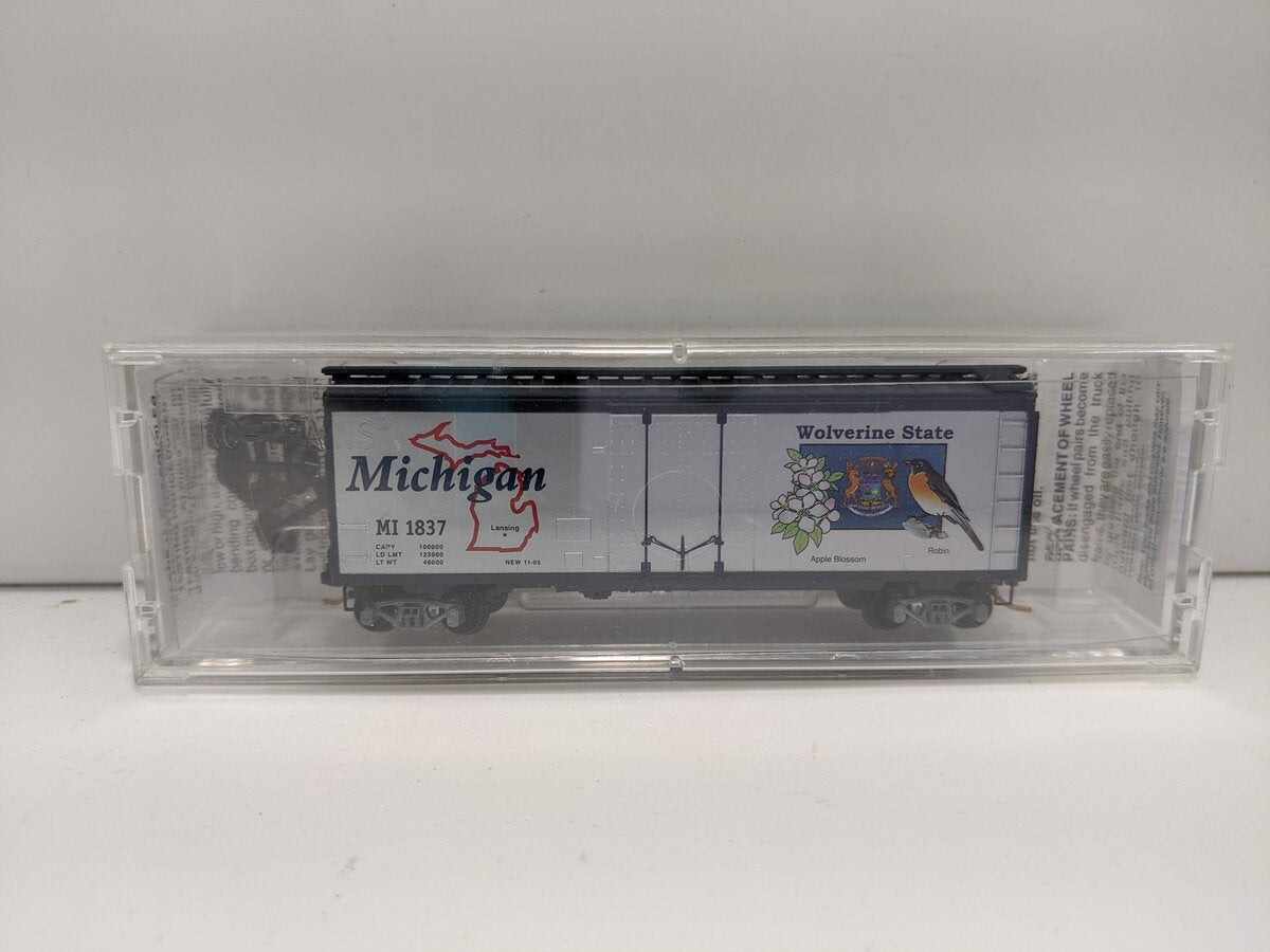 Micro-Trains 02100395 N Scale Michigan State 40' Standard Plug Door Boxcar #1837