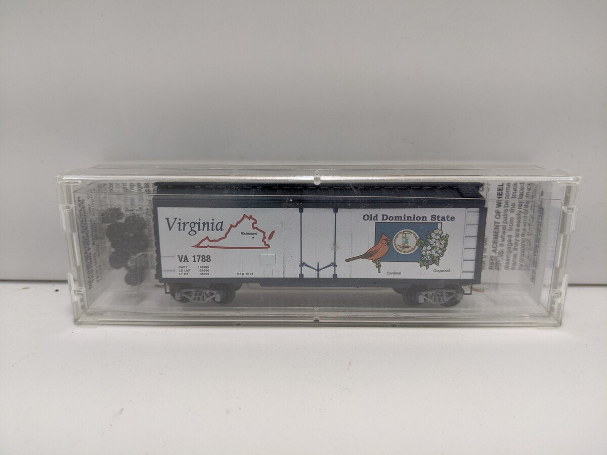 Micro-Trains 02100406 N Virginia State 40' Standard Plug Door Boxcar #1788 LN/Box