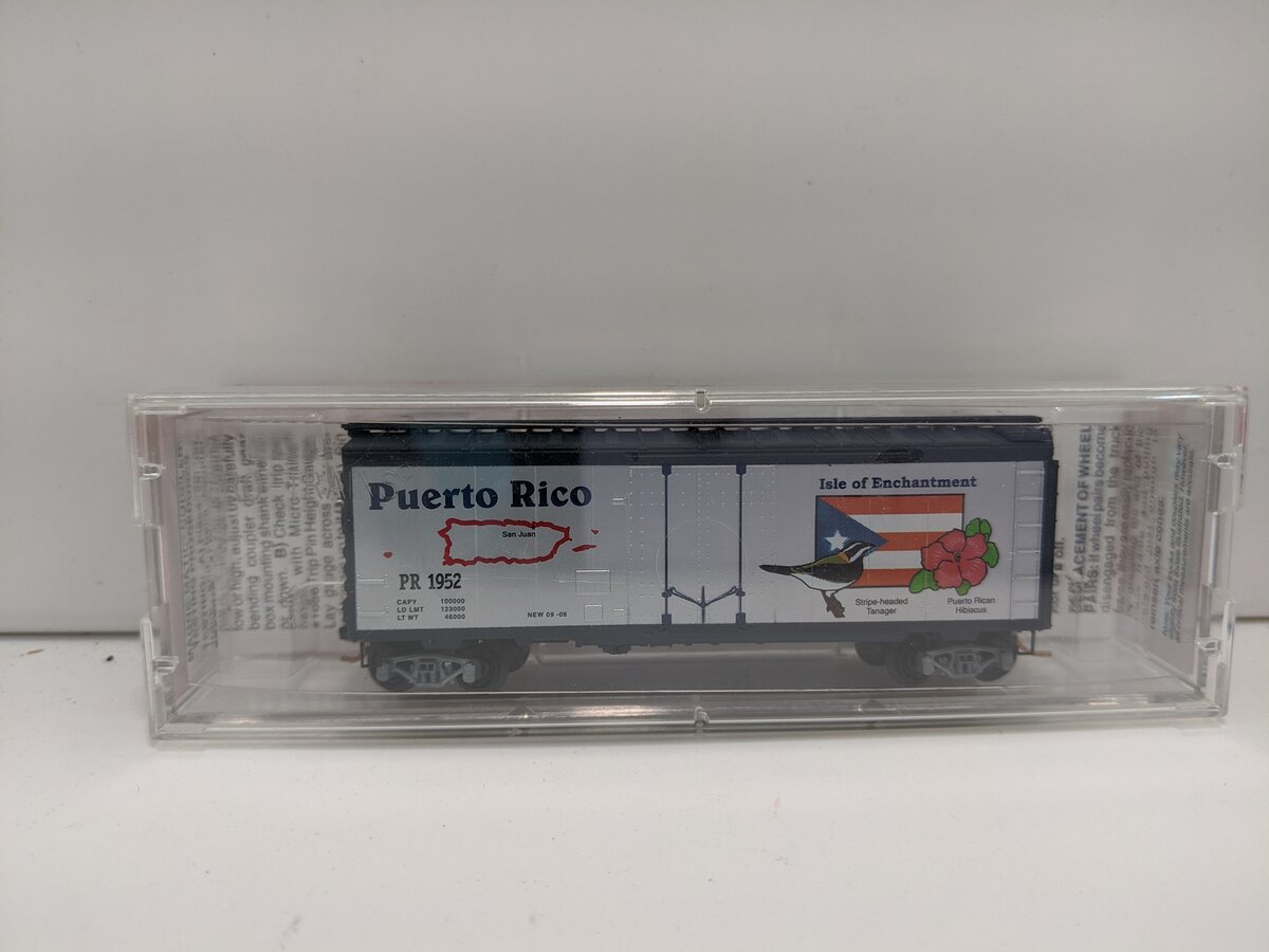 Micro-Trains NSC 06-02 N Scale Puerto Rico 40' Standard Plug Door Boxcar #1952 EX/Box