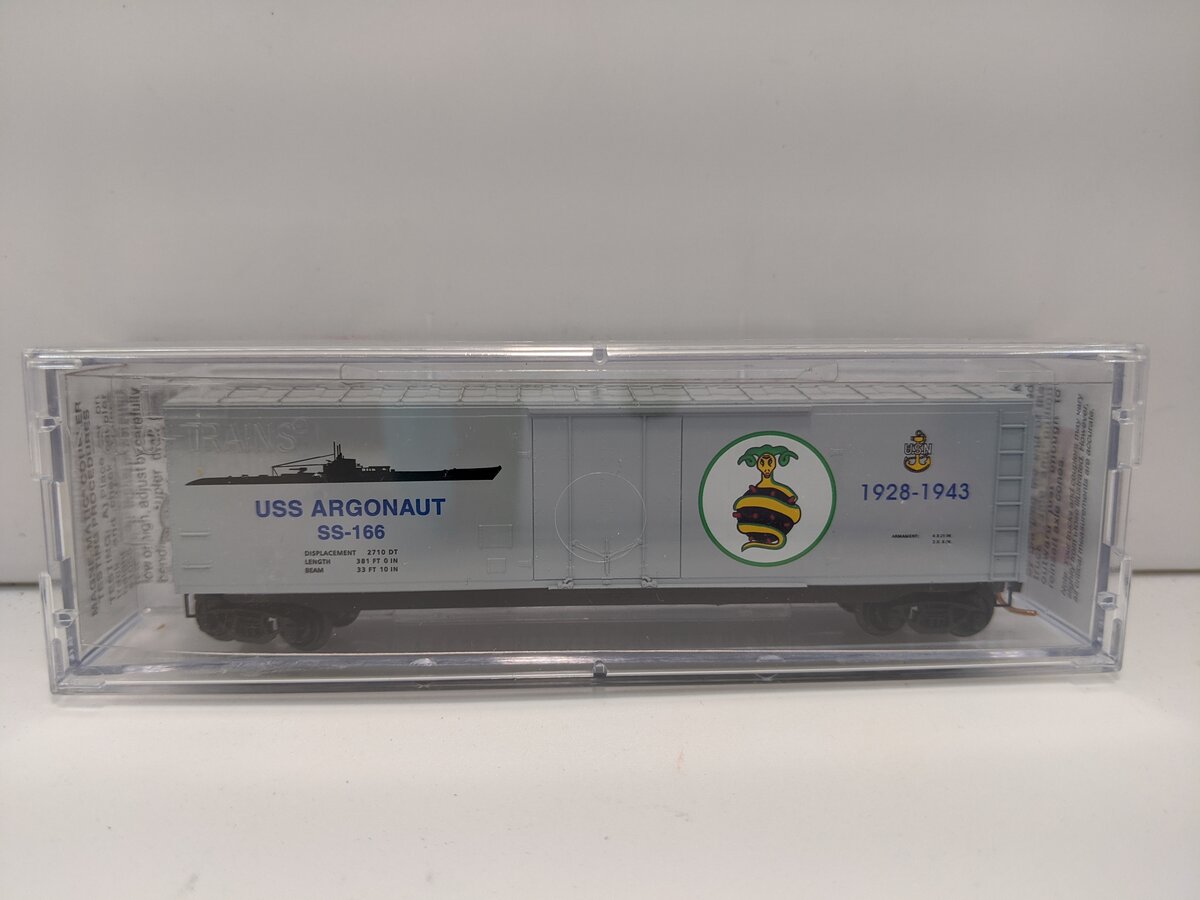 Micro-Trains 03800408 N USS Argonanut 50' Steel Plug Door Boxcar #SS-166 LN/Box