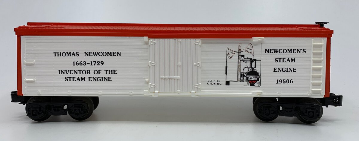 Lionel 6-19506 O Gauge Thomas Newcomen Famous Inventors Reefer LN/Box