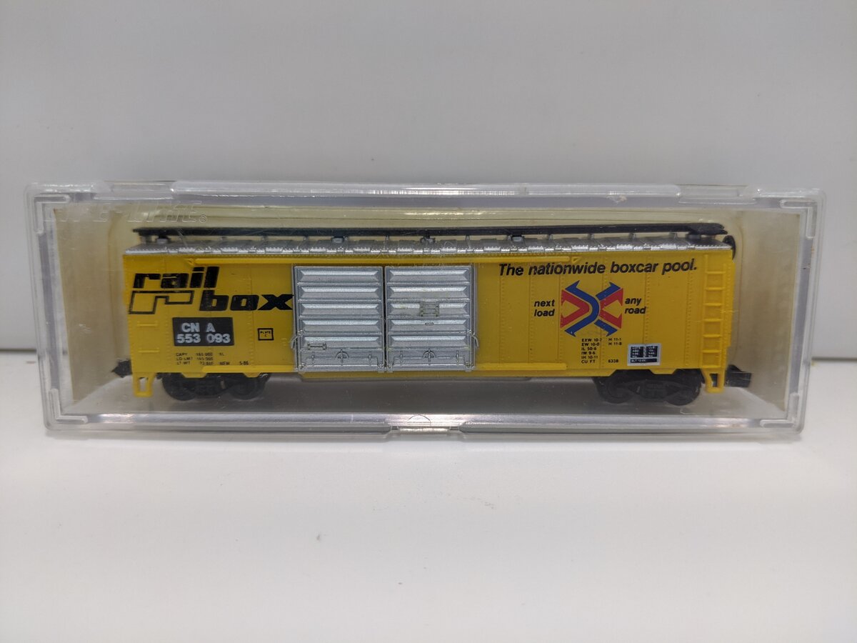 Life Like 7736 N Scale RailBox 50' Steel Double Door Boxcar #553093
