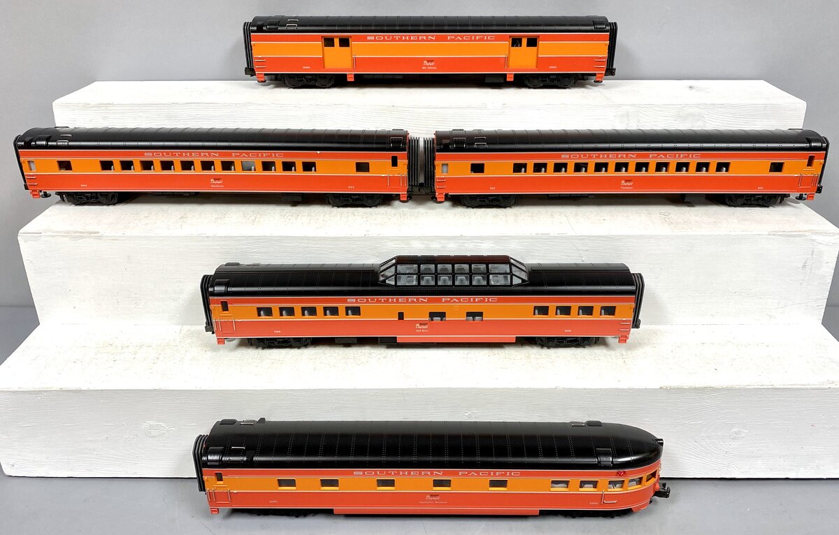 MTH 20-6523 Southern Pacific 70' Streamlined Passenger Car Set EX/Box