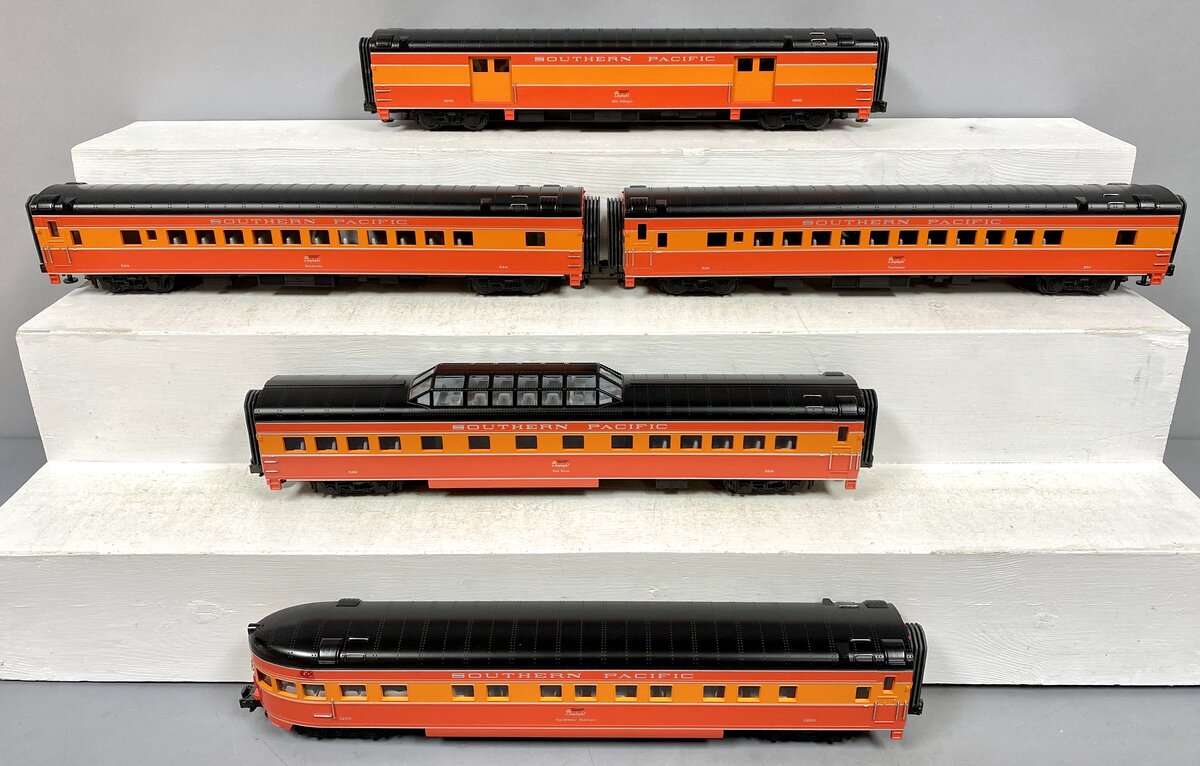 MTH 20-6523 Southern Pacific 70' Streamlined Passenger Car Set EX/Box