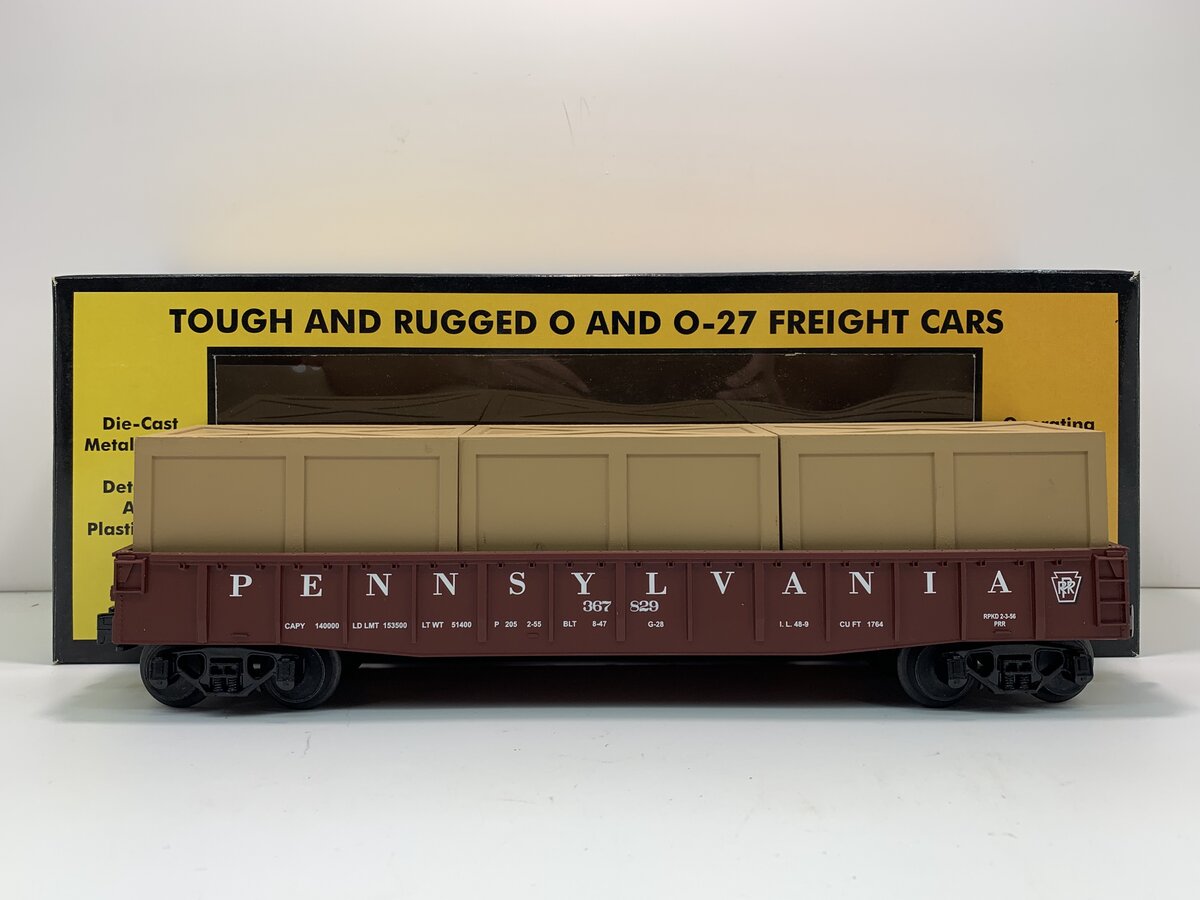MTH 30-7209 O Gauge Pennsylvania Gondola w/3 Crates #367829 LN/Box