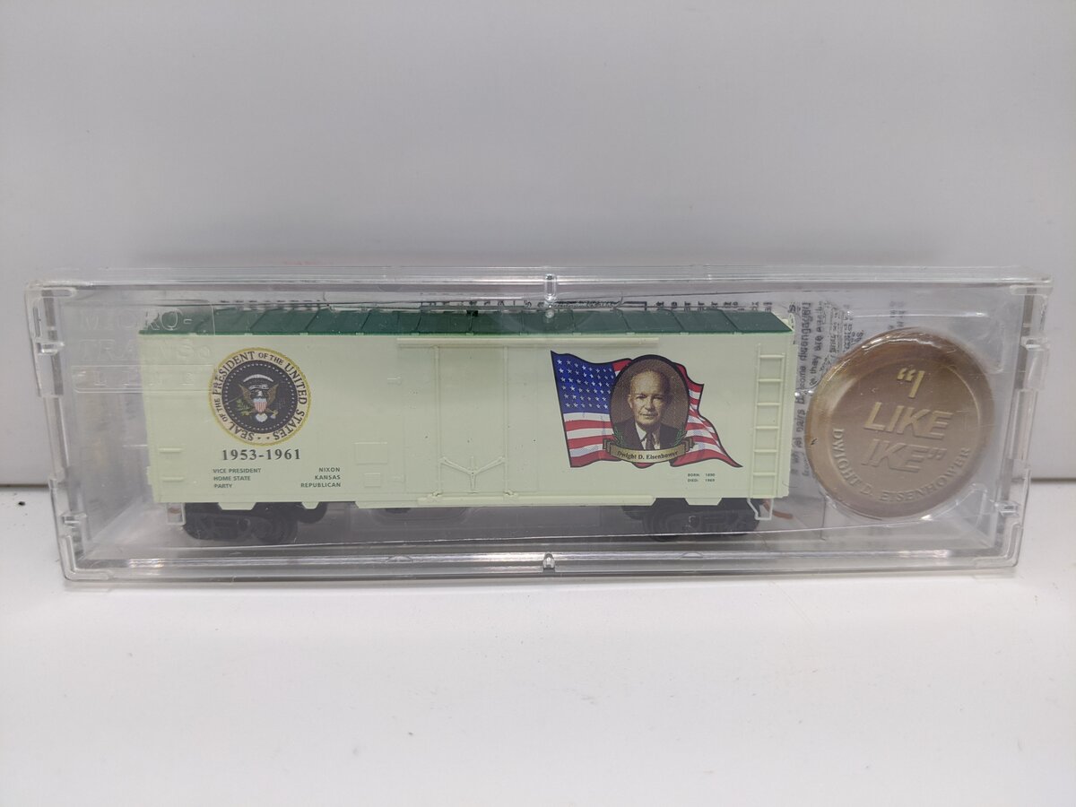 Micro-Trains 07400144 N Dwight D Eisenhower 40' Boxcar #1953-1961 w/Ladders LN/Box