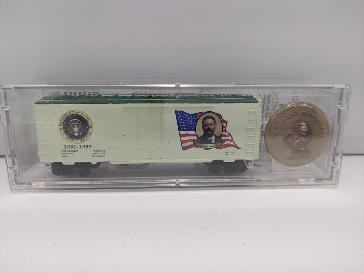 Micro-Trains 07400139 N Scale Theodore Roosevelt 40' Boxcar #1901-1909 w/Ladders LN/Box