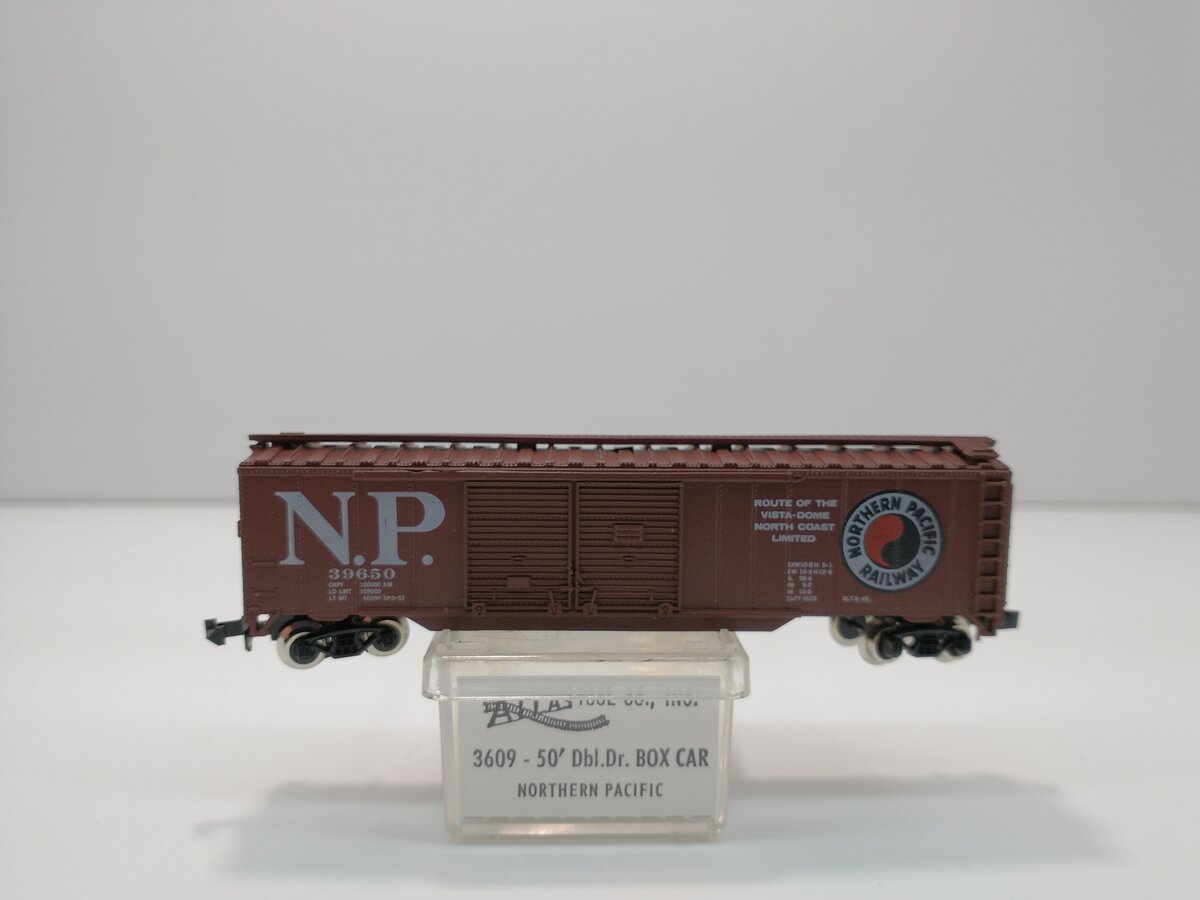 Atlas 3609 N Northern Pacific 50' Double Door Boxcar #39650 LN/Box