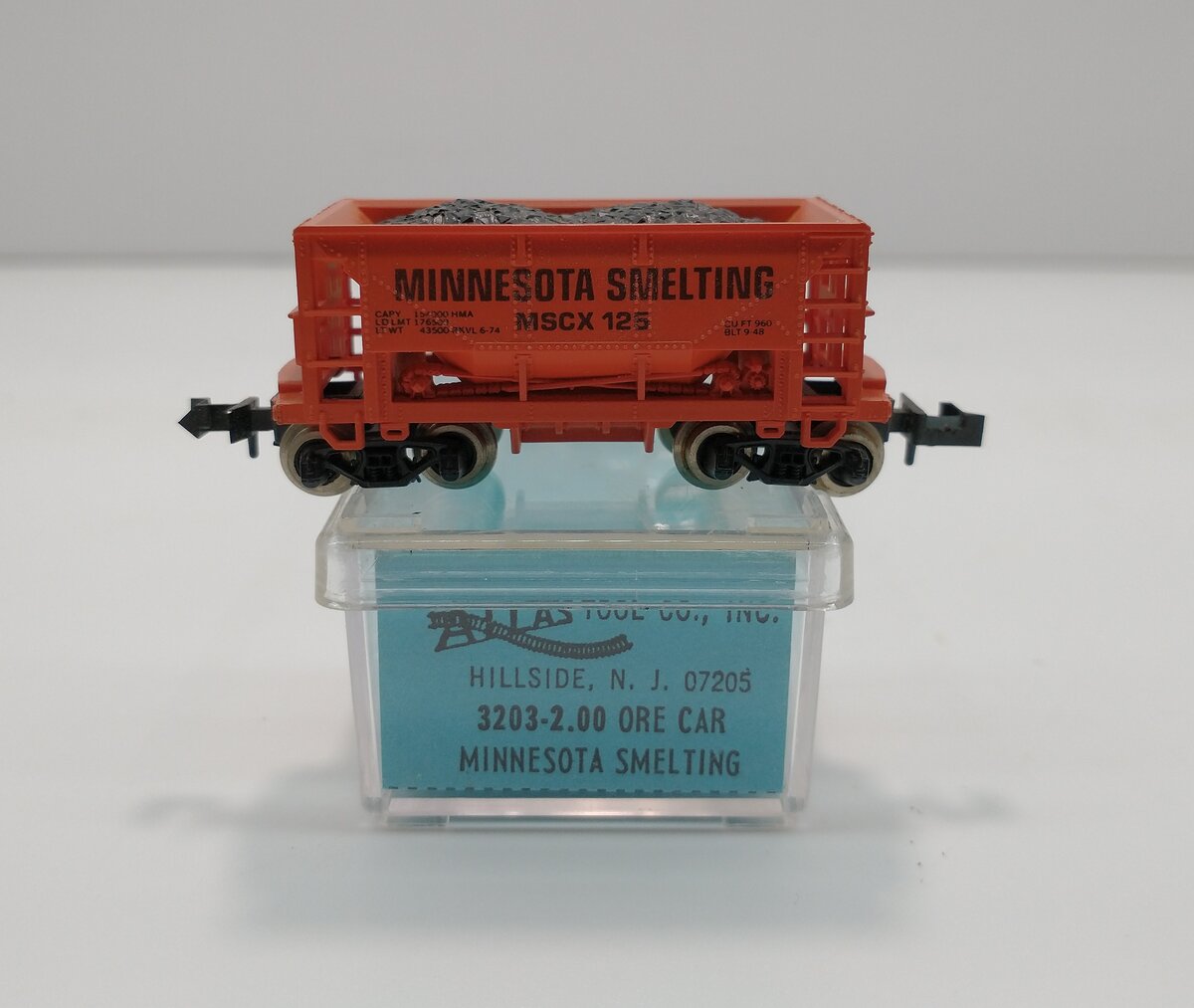Atlas 3203 N Scale Minnesota 70 Ton Smelting Ore Car #125 LN/Box