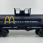 MTH 30-7327 O Gauge McDonalds Black Single Dome Tank Car #78391 NIB