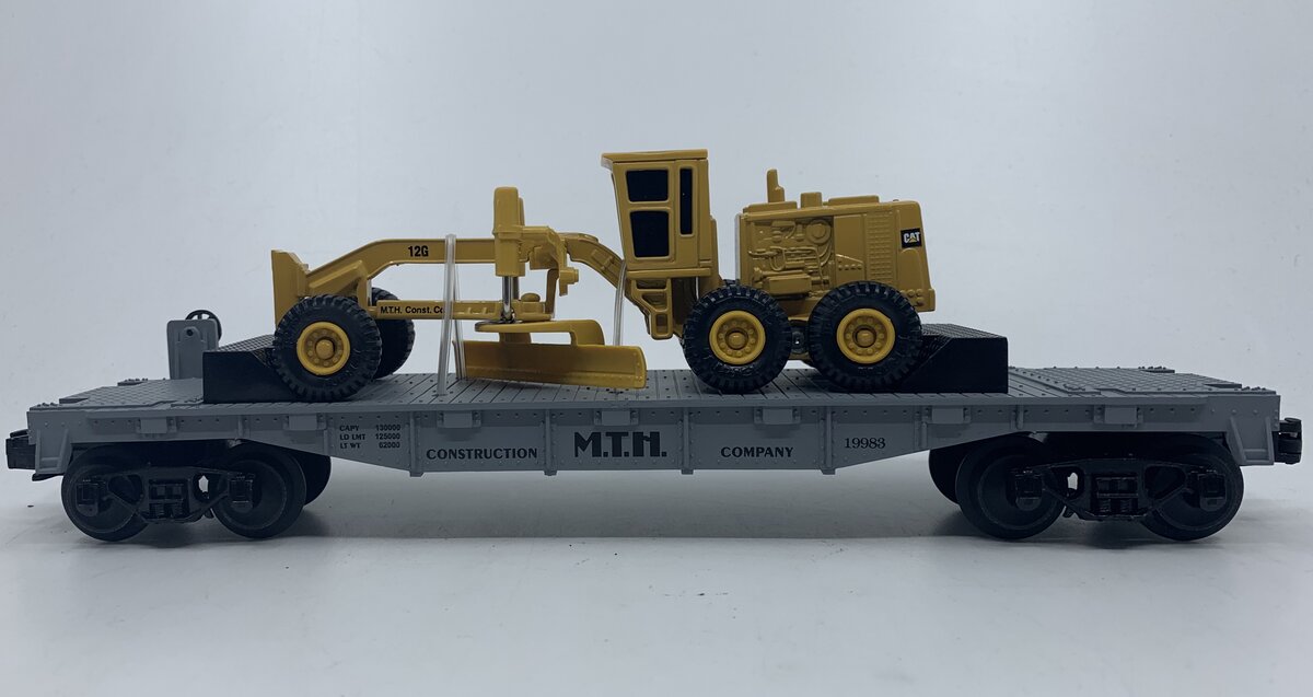 MTH 30-7620 O Gauge MTH Flatcar w/Ertl Road Grader LN/Box