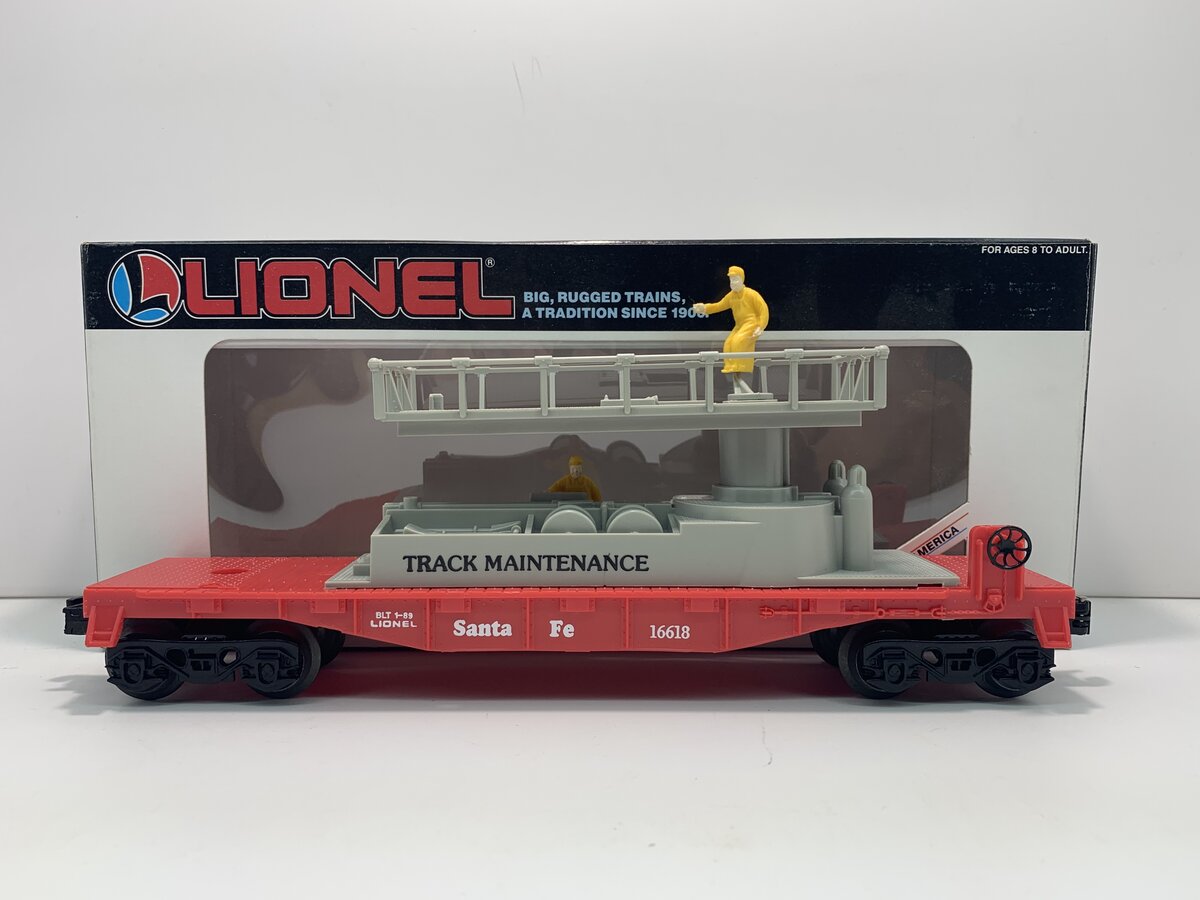 Lionel 6-16618 O Gauge Santa Fe Track Maintenance Car LN/Box