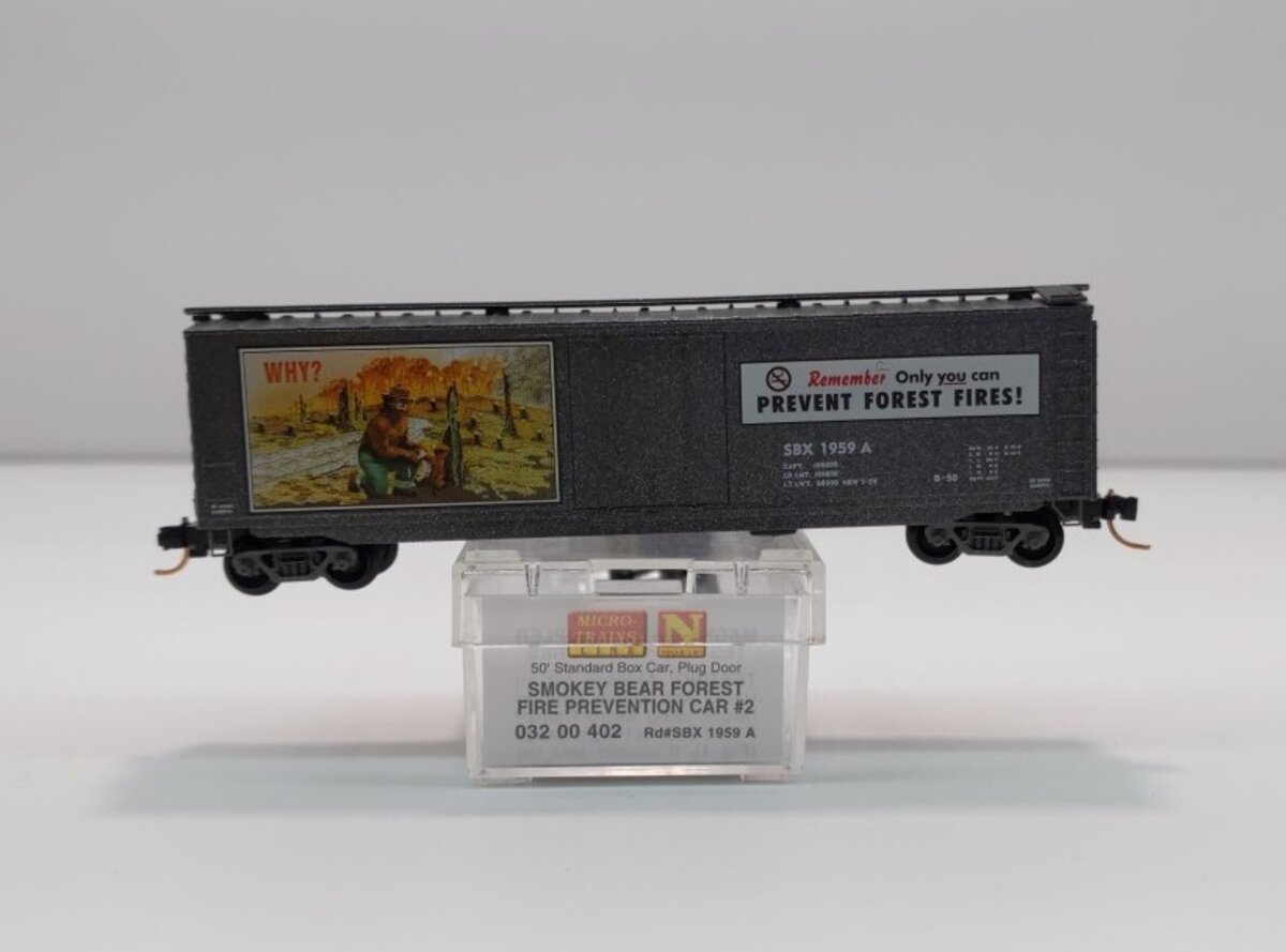 Micro-Trains 03200402 N Smokey Bear Forest Fire Prevention 50' Boxcar #1959A LN/Box