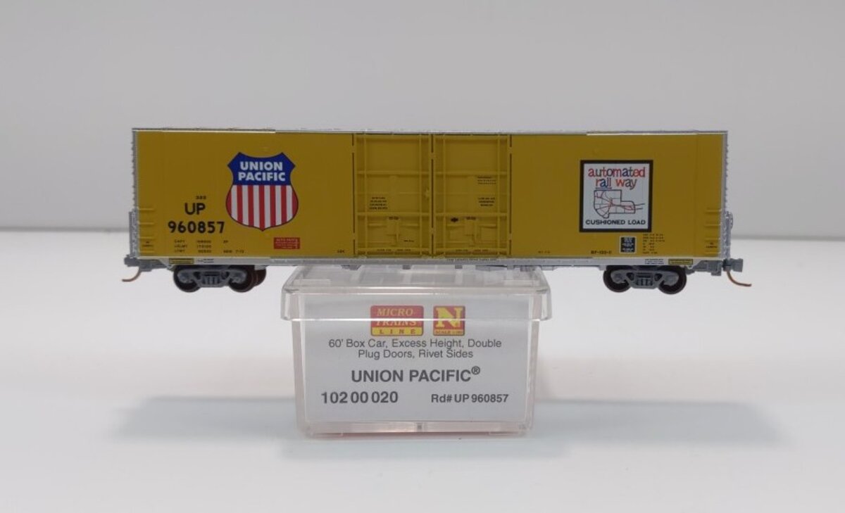 Micro-Trains 10200020 N UP 60' Excess Height Double Plug Door Boxcar #960857