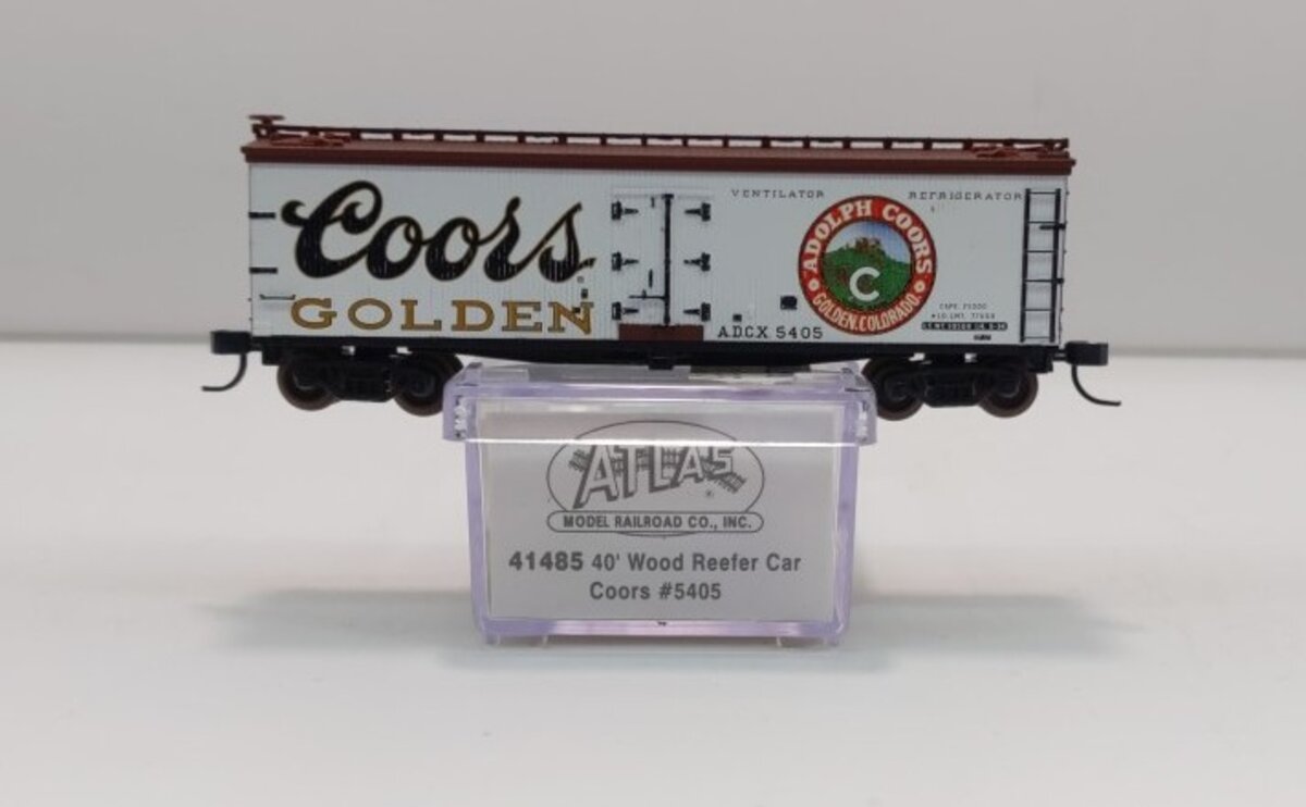 Atlas 41485 N Coors 40' Wood Reefer Car #5405 NIB