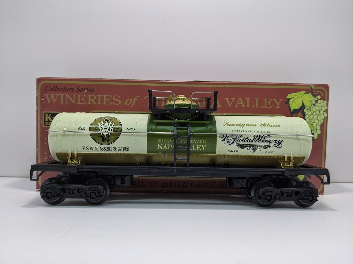 K-Line K635201 O Gauge Sattui Sauvignon Blanc Single Dome Tank LN/Box