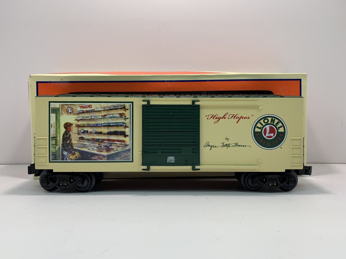 Lionel 6-15091 O Gauge Angela Trotta Thomas "High Hopes" Hi-Cube Boxcar LN/Box