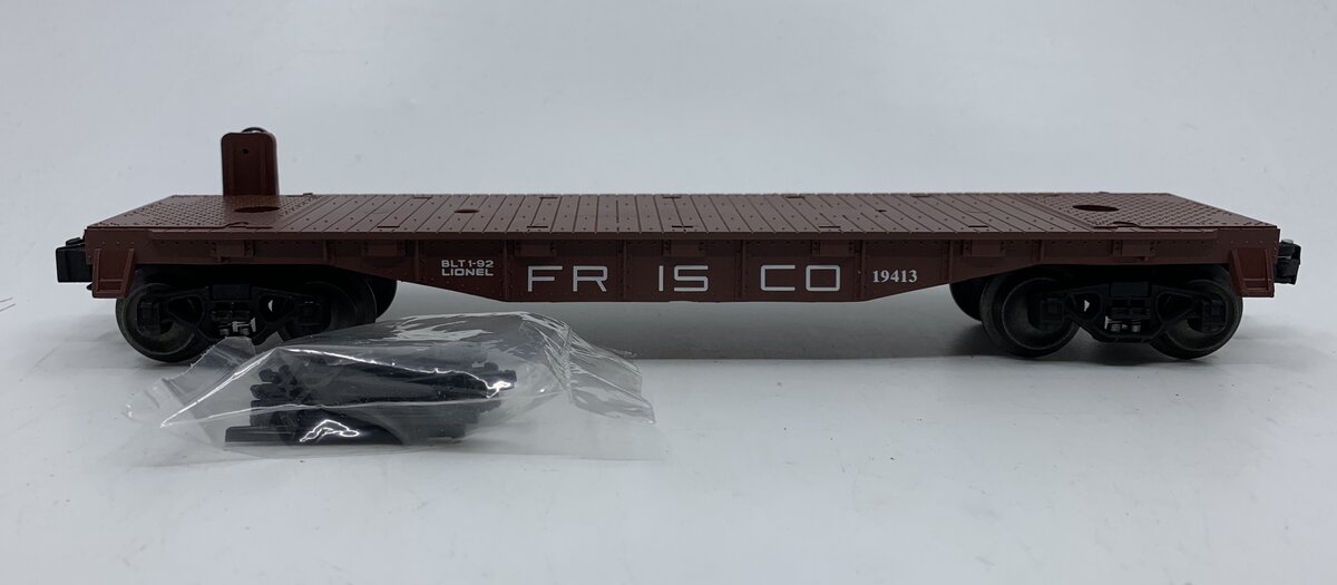 Lionel 6-19413 O Gauge Frisco Flatcar with Stakes NIB
