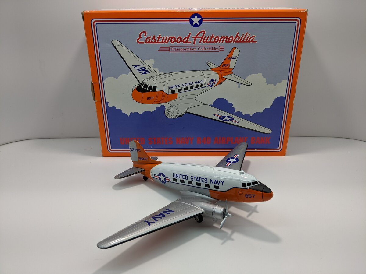 Eastwood Automobilia 297000 United States Navy R4D Airplane Bank #857