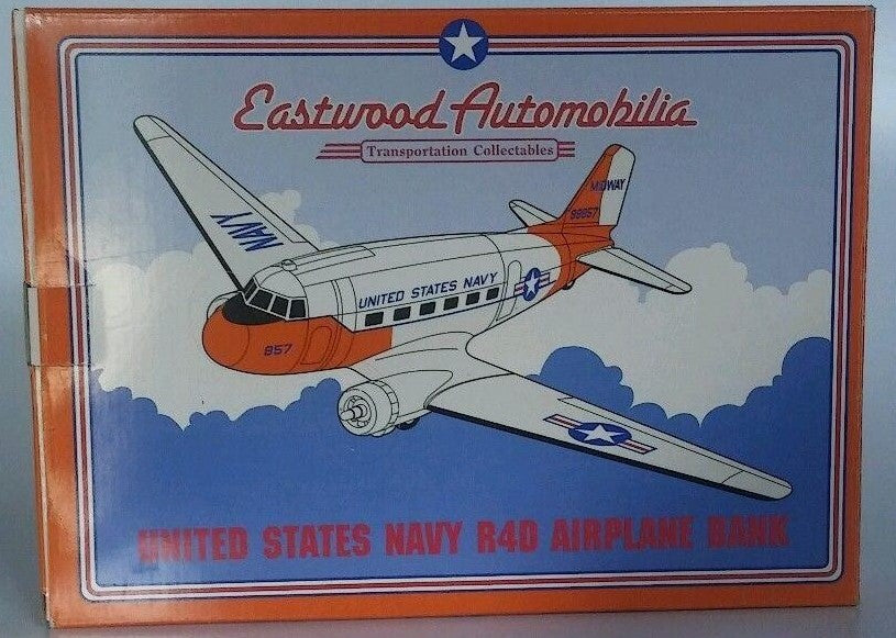 Eastwood Automobilia 297000 United States Navy R4D Airplane Bank #857