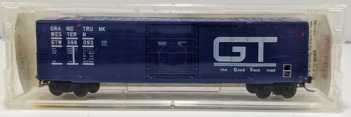 Micro-Trains 02700220 N Scale GTW 50' Plug Door Rib Side Boxcar #598093 LN/Box