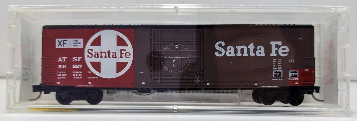 Micro-Trains 02700270 N Scale ATSF 50' Plug Door Rib Side Boxcar #56227 LN/Box