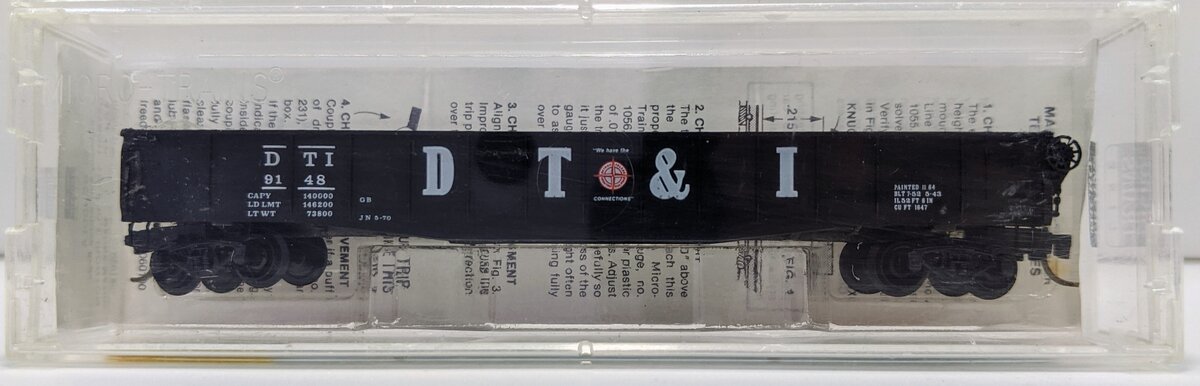 Micro-Trains 04600140 N Scale DT&I 50' Fishbelly Side Gondola #9148 w Drop Ends LN/Box