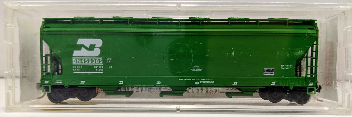 Micro-Trains 09300020 N BN 3-Bay ACF Center Flow Covered Hopper #459385 LN/Box