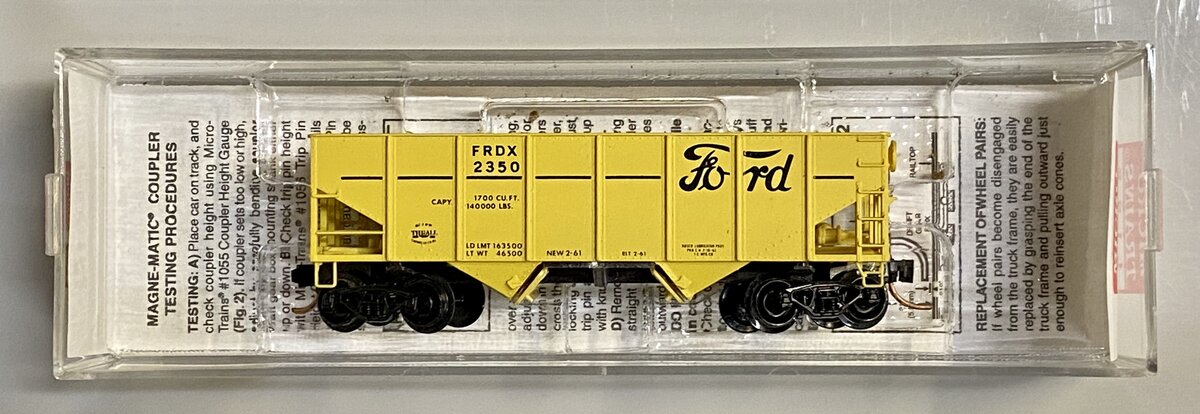 Micro-Trains 05600020 N Scale Ford 33' Twin Bay Rib Side Hopper #2350 LN/Box