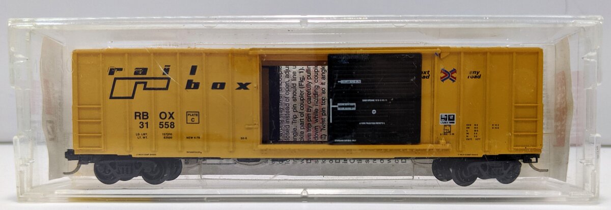 Micro-Trains 02500560 N Railbox 50' Rib Side Boxcar w/o Roofwalk #31558 LN/Box