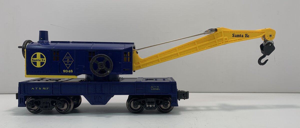 Lionel 6-9348 O Gauge Santa Fe Crane Car LN/Box