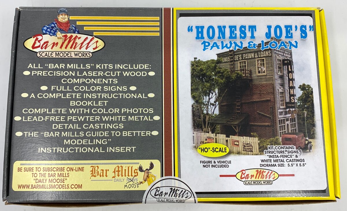 Bar Mills 0442 HO Honest Joe's Pawn & Loan Laser Cut Wood Kit