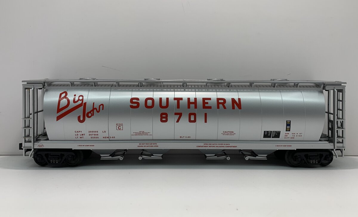 MTH 20-97435 O Southern 100T 4-Bay Cylindrical Hopper #8701 LN/Box