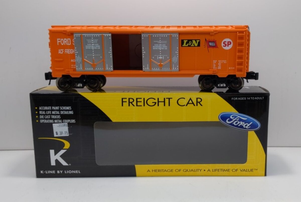 K-Line 6-22393 O Gauge Ford Double Plug Door Boxcar #101 LN/Box