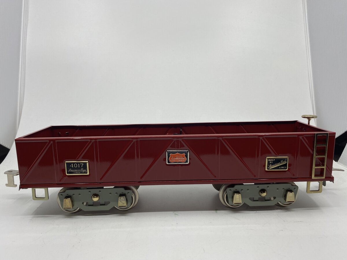 MTH 11-30099 Standard Gauge 4017 Sand Car Maroon LN/Box