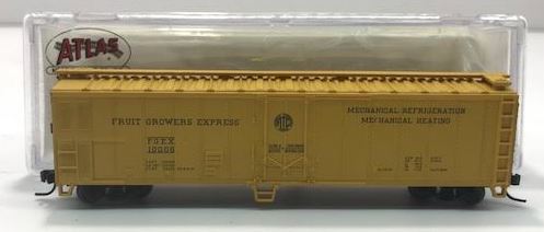 Atlas 36712 N Scale Fruit Growers Express 50' Mech. Reefer Car NIB